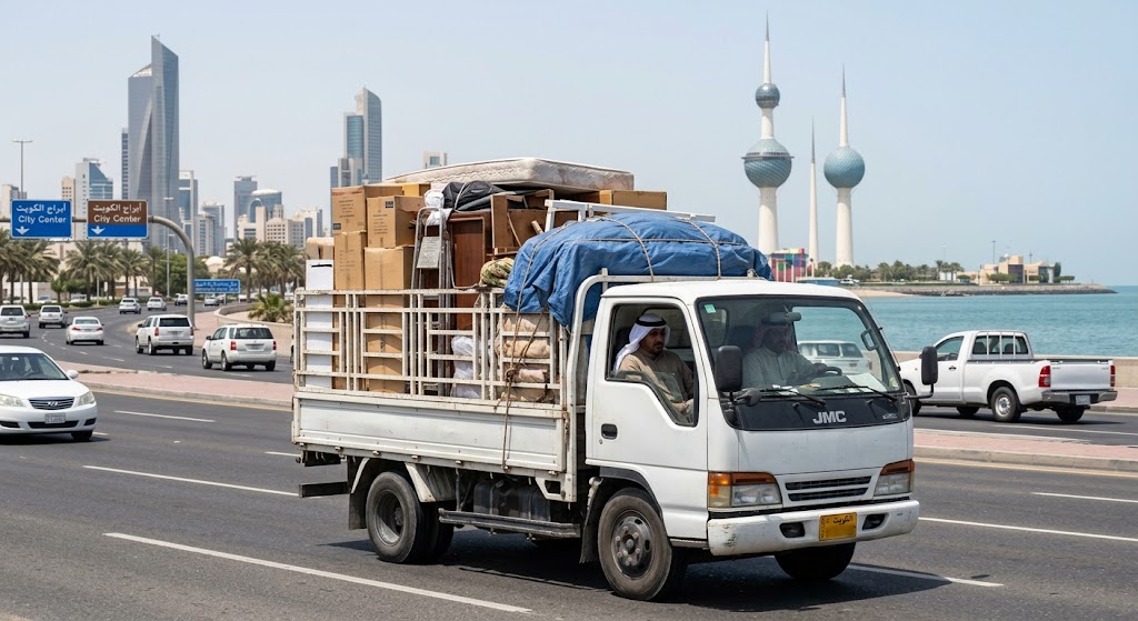 طلب وانيت لنقل الأغراض المنزلية والتجارية بالكويت