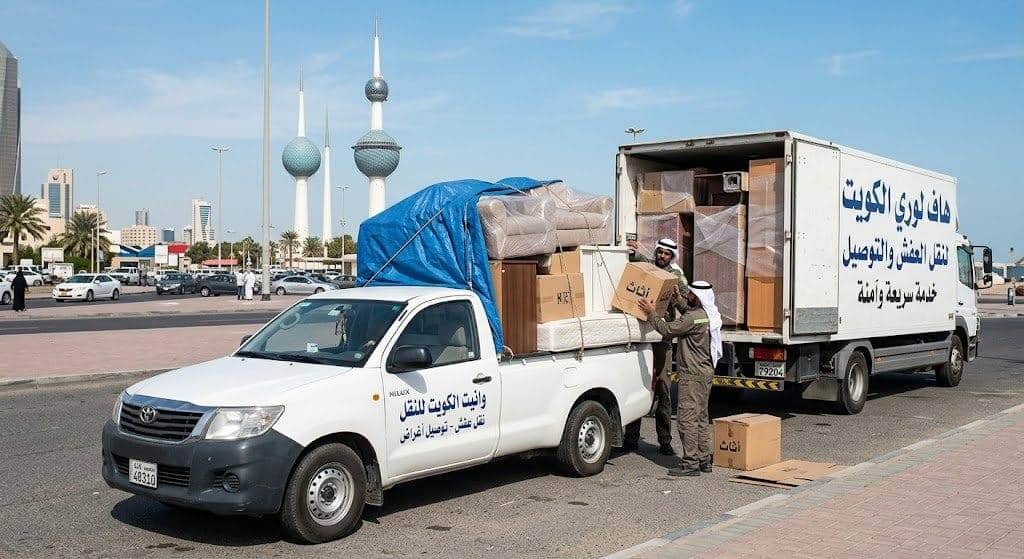 هاف لوري لنقل العفش والاغراض بالكويت