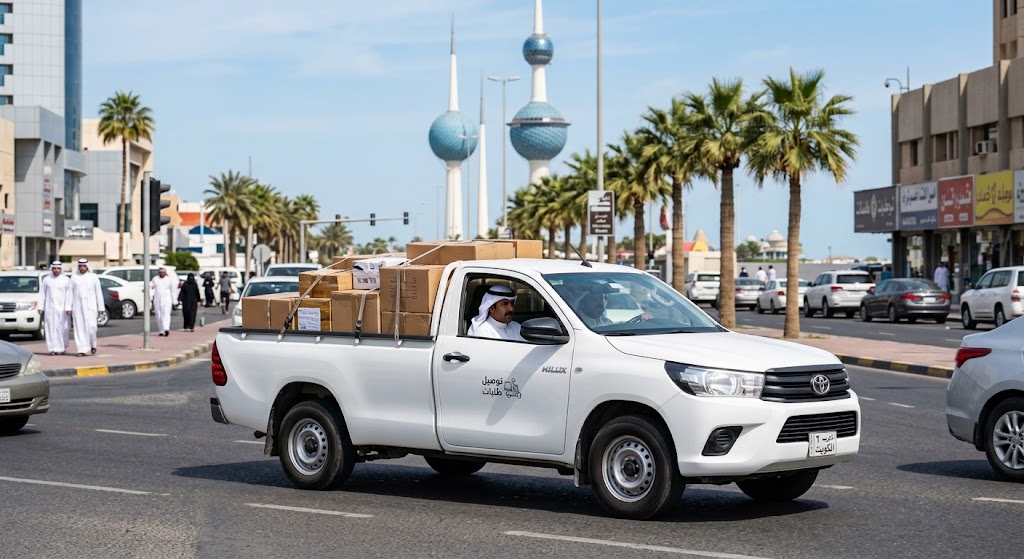وانيت توصيل العاصمة بالكويت لتقديم أفضل خدمات نقل وتوصيل الأغراض باحترافية وأمان